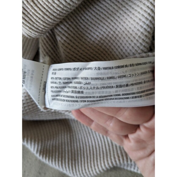 Abercrombie & Fitch Sand Color Waffle knit  Size Large Soft & Cozy - Picture 5 of 5